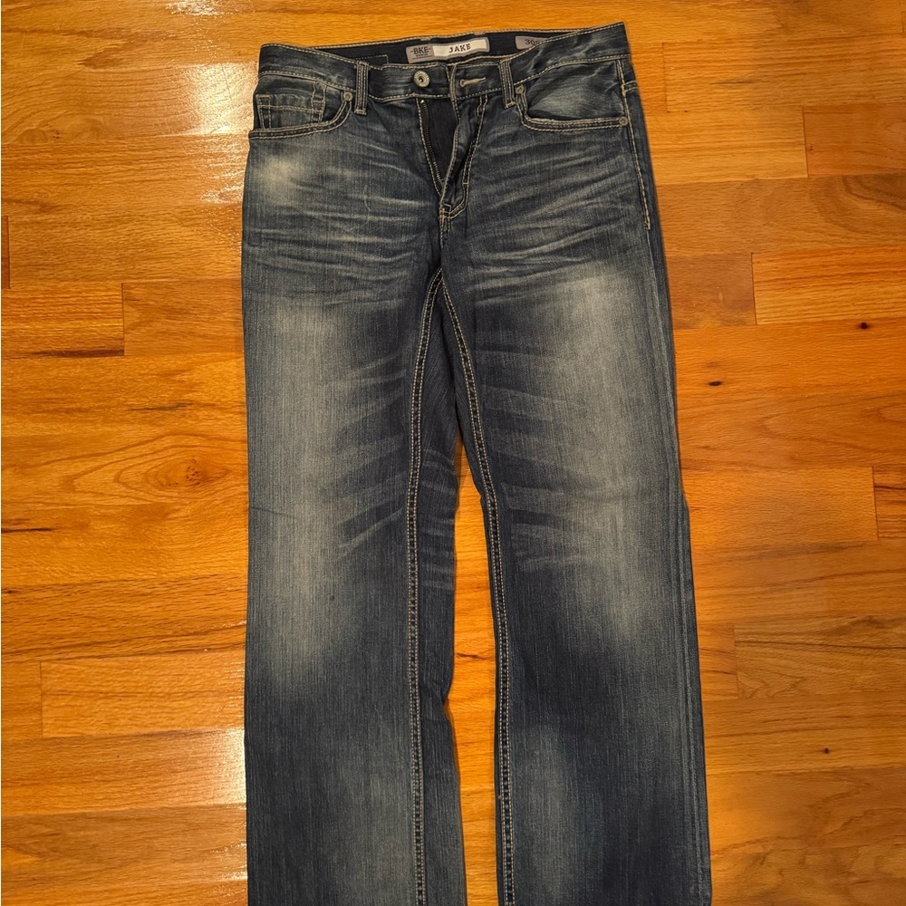 BKE Men's Dark Wash Slim Jeans